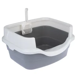 TIAKI Schalentoilette Stormy - dunkelgrau / weiss