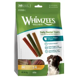 Whimzees by Wellness Stix für Hunde - Grösse M: für mittelgrosse Hunde (12 - 18 kg, 14 Stück)