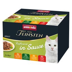 animonda Vom Feinsten Nassfutter Katze, Adult, Raffinesse, in Sauce, Mixpack 24x85g