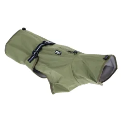 TIAKI Hunderegenmantel Olive - Rückenlänge: ca. 60 cm