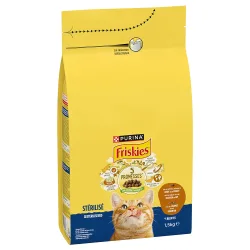 PURINA Friskies Sterilized Katze mit Truthahn, Huhn und Gemüse - Sparpaket: 3 x 1,5 kg