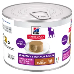 Hill's Science Plan Sensitive Stomach & Skin Small & Mini Mousse - Sparpaket: Truthahn (48 x 200 g)