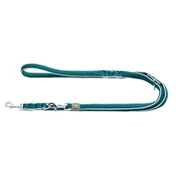 Hunter Verstellbare Führleine Hilo, türkis - 200 cm lang, 20 mm breit