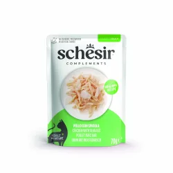 Sparpaket Schesir Complements Filet in Gelee 24 x 70 g - Huhn mit Wolfsbarsch