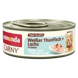 animonda Carny Adult Fine Fillets in Gelee 12 x 60 g - Weisser Thunfisch & Lachs
