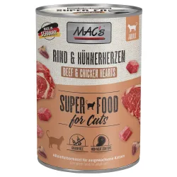 Sparpaket MAC´s Cat 12 x 400 g - Rind & Hühnerherzen