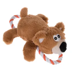 Hundespielzeug Bär mit Tau - 1 Stück