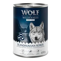Sparpaket Wolf of Wilderness Adult 24 x 400 g - Triple Taste Canada - Rind, Pute, Kabeljau