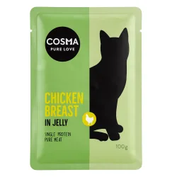 Probiermix Cosma Original Frischebeutel - Mix Pazifikthunfisch, Skipjackthunfisch, Hühnchen, Lachs (6 x 100 g)