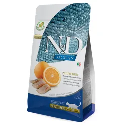 Farmina N&D Ocean Cat Sterilisiert Hering & Orange Adult - Sparpaket: 3 x 1,5 kg