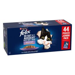 Felix Nassfutter Katze in Gelee 44x85 g Gemischte Vielfalt
