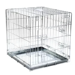 Sparpaket: Transportkäfig Double Door + Kuschelkissen für Hundeboxen - Grösse S + Kissen