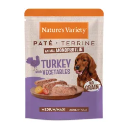 Nature's Variety Paté No Grain Adult Medium/Maxi 8 x 300 g - Truthahn