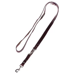 Heim Führleine genietet, braun - 240 cm lang / 20 mm breit