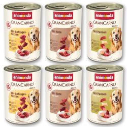animonda GranCarno Original Nassfutter Hund Adult, Mixpaket 6x400 g Deftige Variation