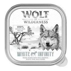 Sparpaket Wolf of Wilderness MINI Adult 24 x 150 g - Schale - White Infinity - Pferd