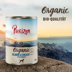 Purizon Organic 6 x 400 g - Ente und Huhn mit Zucchini