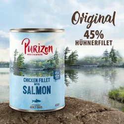 Sparpaket Purizon Original 12 x 400 g - Adult: Hühnerfilet mit Ente, Karotten und Brombeeren