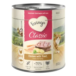 Probiermix Feringa Classic Meat 6 x 800 g  - Mixpaket 1: Geflügel, Lamm & Kaninchen, Huhn & Forelle