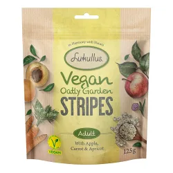 Lukullus Vegan Garden Stripes: Apfel, Karotte & Aprikose - Sparpaket: 3 x 125 g