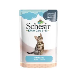 Sparpaket Schesir Katze Jelly Pouch 24 x 85 g - Kitten Hühnerfilet