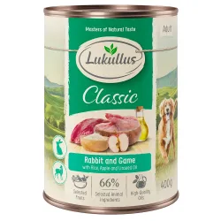Sparpaket Lukullus Naturkost 24 x 400 g - Adult Kaninchen & Wild