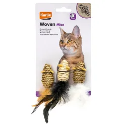 Karlie Katzenspielzeug 3 Mäuse Seegras Natur - 3er Set
