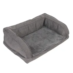 Orthopädisches Hundesofa grau - Grösse M: L 90 x B 60 x H 30 cm