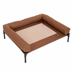 TIAKI Hundesofa Sun - Grösse L: L 91 x B 76 x H 18 cm (creme / braun)