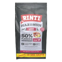 2 kg gratis!  RINTI Max-i-mum 14 kg - Large Breed Huhn