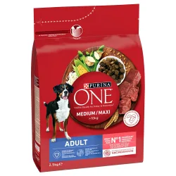 PURINA ONE Medium/Maxi Adult Rind & Reis - 12 kg