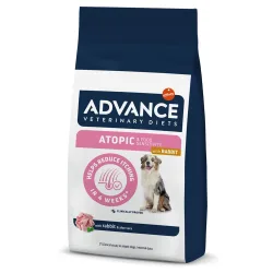 Advance Veterinary Diets 10 g / 12 kg + passendes Nassfutter 400 g gratis! - Atopic Kaninchen 12 kg + Atopic Medium/Maxi 400 g