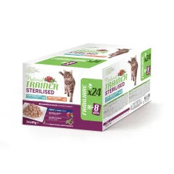 Natural Trainer Adult Sterilised  - 48 x 85 g Mixpaket: Truthahn und Kabeljau