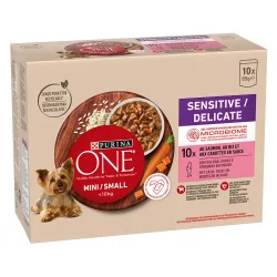 PURINA ONE Mini Sensitive-Delicate Lachs - Sparpaket: 20 x 85 g