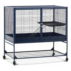 Savic Royal Suite 100, navy blau - Hauptkäfig: L 99,8 x B 63,2 x H 99 cm