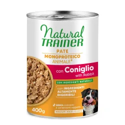 Natural Trainer Pate Monoproteico Medium & Maxi Adult - 400 g Kaninchen & Vollkorngetreide