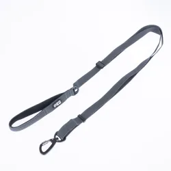TIAKI Hundeleine Grau - Länge: ca. 150 - 200 cm