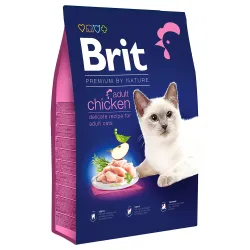 Brit Premium by Nature Cat Adult Huhn - Sparpaket: 2 x 8 kg
