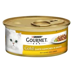 Sparpaket Gourmet Gold Zarte Häppchen 24 x 85 g - Huhn & Leber