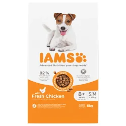 IAMS Advanced Nutrition Senior Small & Medium Dog 8+ mit Huhn - Sparpaket: 2 x 5 kg