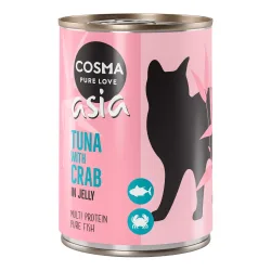 Sparpaket Cosma Asia in Jelly 12 x 400 g - Thunfisch & Krebsfleisch
