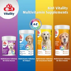 8in1 Vitality Multivitamin-Tabletten für kleine Rassen - 70 Tabletten