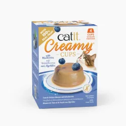 Catit Creamy Cups 4 x 25 g - Thunfisch & Huhn mit Blaubeeren