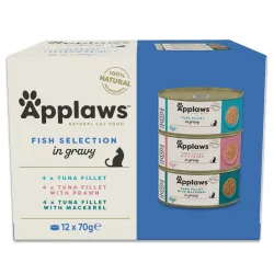 Sparpaket Applaws Cat in Sosse 12 x 70 g - Mixpaket (3 Sorten)