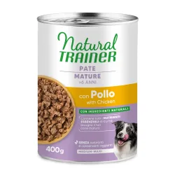 Natural Trainer Pate Medium & Maxi Mature - Sparpaket: 12 x 400 g Huhn