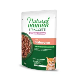 Natural Trainer Straccetti Kitten & Young Streifen in Sosse 28 x 70 g - Huhn