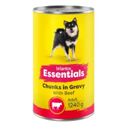 Sparpaket: Briantos Essentials Chunks in Gravy 12 x 1240 g - Rind