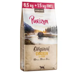 1,5 kg gratis! Purizon Adult Getreidefrei 8 kg - Sterilised Huhn & Fisch