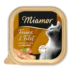 Sparpaket Miamor Feines & Filet 32 x 100 g - Geflügel Pur & Reis