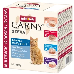 animonda Carny Ocean 12 x 80 g - Weisser Thunfisch + Rind